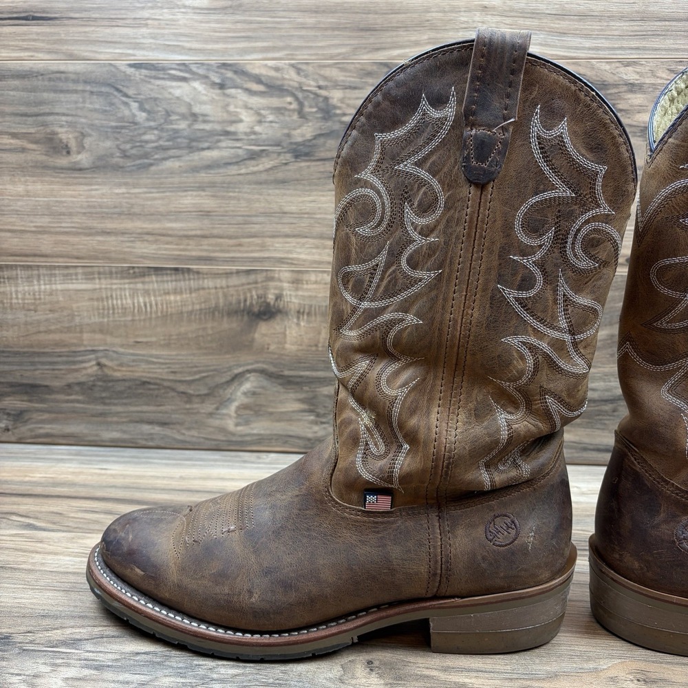 Double H Dylan Mens 11D Soft R Toe 12" Western Work Ranch Boots USA Made DH1552 - Picture 13 of 16